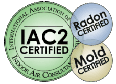 Radon and mold testing certification logo